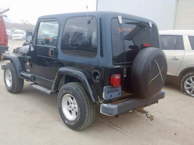 1J4FA59S0YP750035 - 2000 JEEP WRANGLER / BLACK photo 3