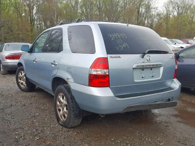 2HNYD18862H541425 - 2002 ACURA MDX TOURIN SILVER photo 3