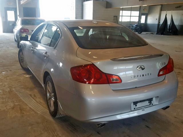 JN1DV6AP1BM602714 - 2011 INFINITI G25 BASE SILVER photo 3