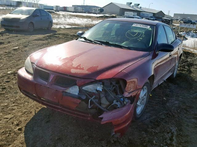 1G2NF52E73C158210 - 2003 PONTIAC GRAND AM S MAROON photo 2