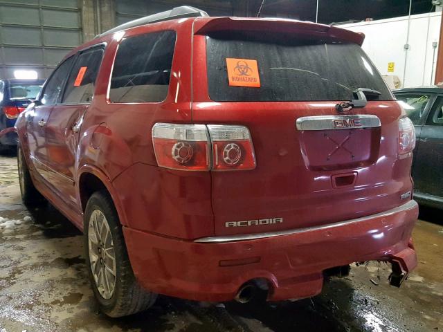 1GKKVTED1CJ256268 - 2012 GMC ACADIA DEN MAROON photo 3