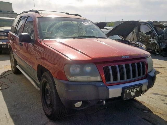 1J4GX48J44C236504 - 2004 JEEP GRAND CHER RED photo 1