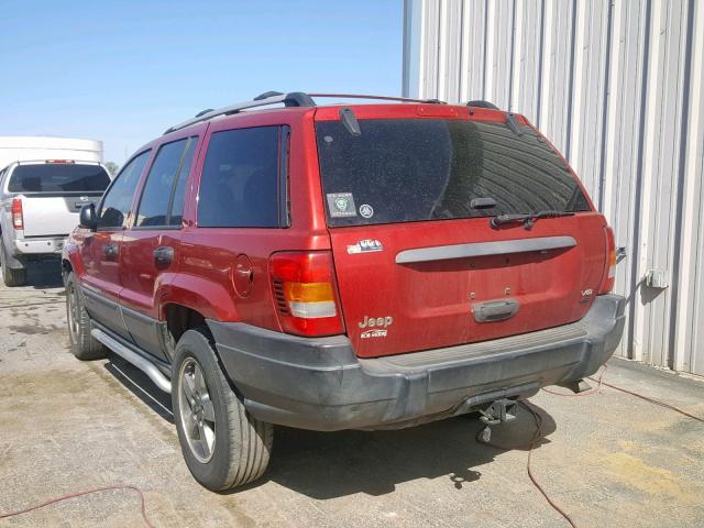 1J4GX48J44C236504 - 2004 JEEP GRAND CHER RED photo 3