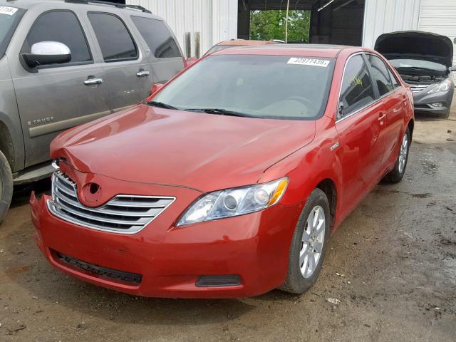 4T1BB46K89U092303 - 2009 TOYOTA CAMRY HYBR RED photo 2