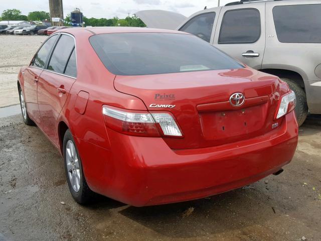 4T1BB46K89U092303 - 2009 TOYOTA CAMRY HYBR RED photo 3