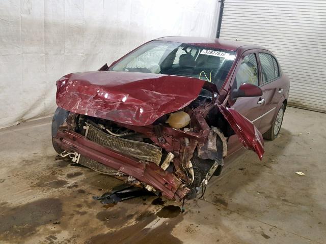 1G1AT58H697231078 - 2009 CHEVROLET COBALT LT RED photo 2