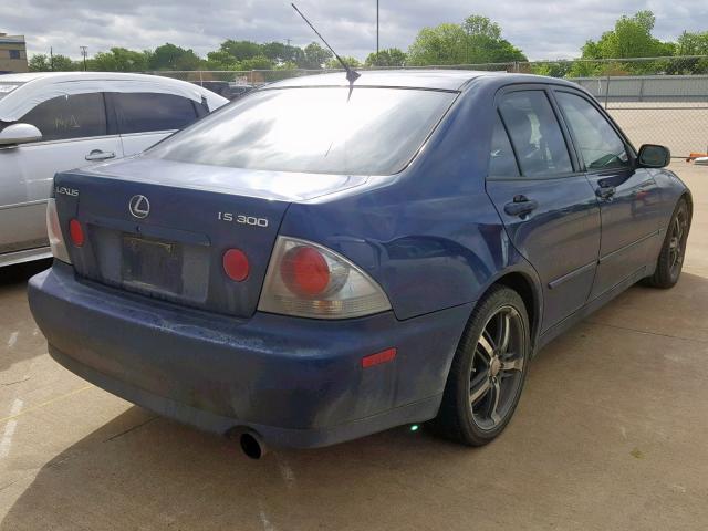 JTHBD192740090369 - 2004 LEXUS IS 300 BLUE photo 4