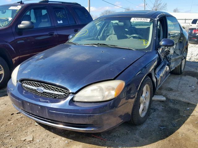 1FAFP56SX1G245785 - 2001 FORD TAURUS SEL BLUE photo 2