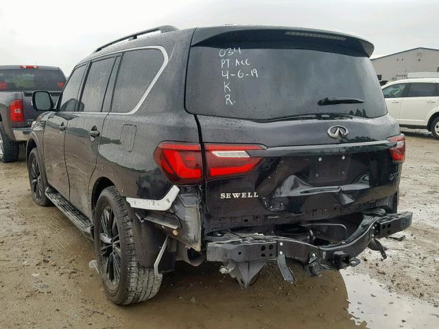 JN8AZ2NF6J9662623 - 2018 INFINITI QX80 BASE BLACK photo 3