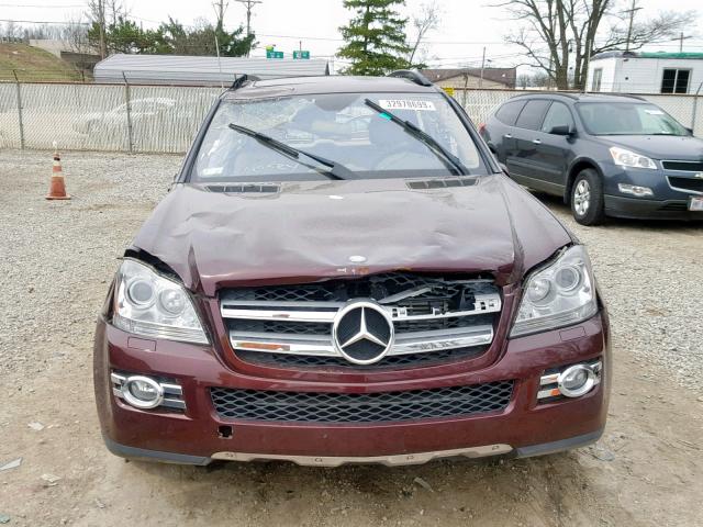 4JGBF22E08A364545 - 2008 MERCEDES-BENZ GL 320 CDI MAROON photo 9