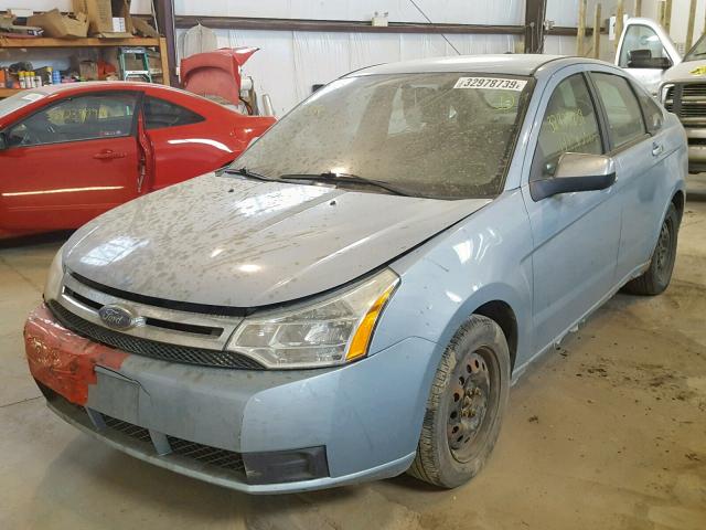 1FAHP34N68W199365 - 2008 FORD FOCUS S/SE BLUE photo 2