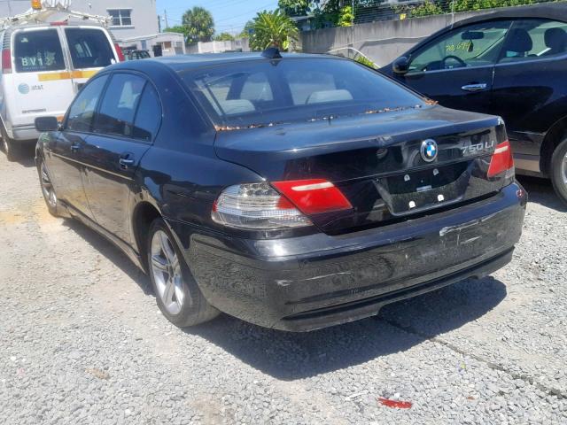 WBAHN83517DT65166 - 2007 BMW 750 BLACK photo 3