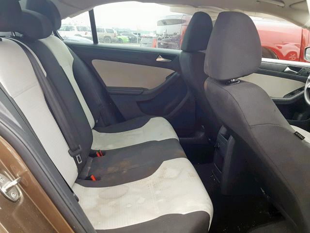 3VW2K7AJ5FM289298 - 2015 VOLKSWAGEN JETTA BASE BROWN photo 6