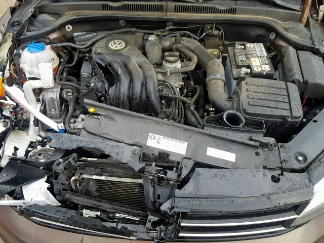 3VW2K7AJ5FM289298 - 2015 VOLKSWAGEN JETTA BASE BROWN photo 7