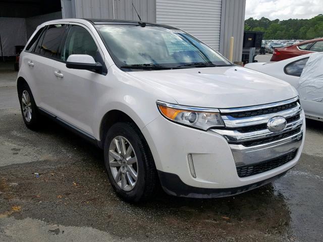 2FMDK3JC3CBA55868 - 2012 FORD EDGE SEL WHITE photo 1