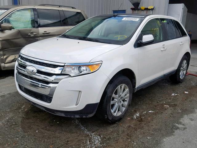 2FMDK3JC3CBA55868 - 2012 FORD EDGE SEL WHITE photo 2