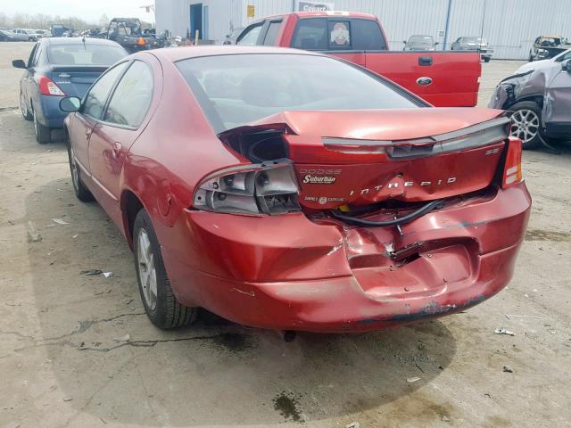 2B3HD46R34H586815 - 2004 DODGE INTREPID S RED photo 3