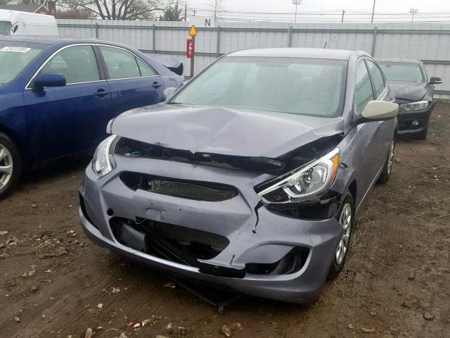 KMHCT4AE0GU128436 - 2016 HYUNDAI ACCENT SE GRAY photo 2