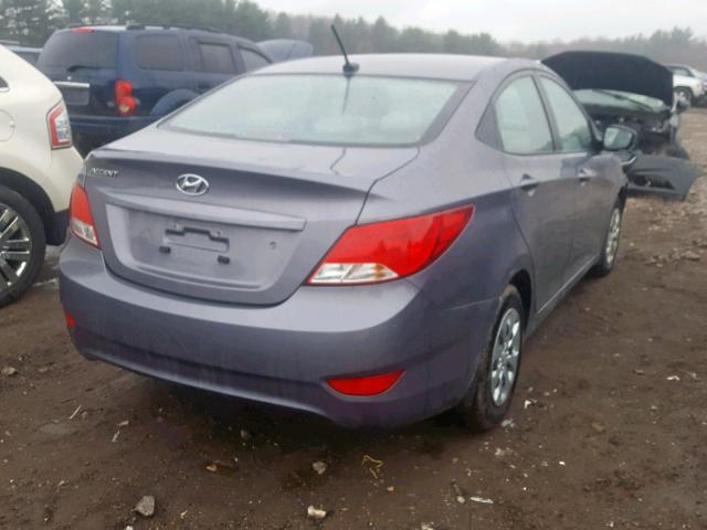 KMHCT4AE0GU128436 - 2016 HYUNDAI ACCENT SE GRAY photo 4