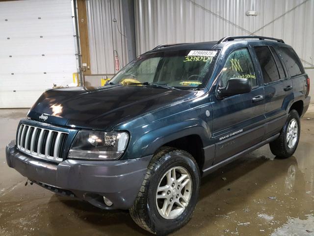 1J4GW48S14C414719 - 2004 JEEP GRAND CHER BLUE photo 2