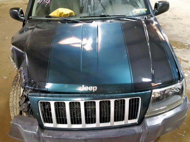 1J4GW48S14C414719 - 2004 JEEP GRAND CHER BLUE photo 7