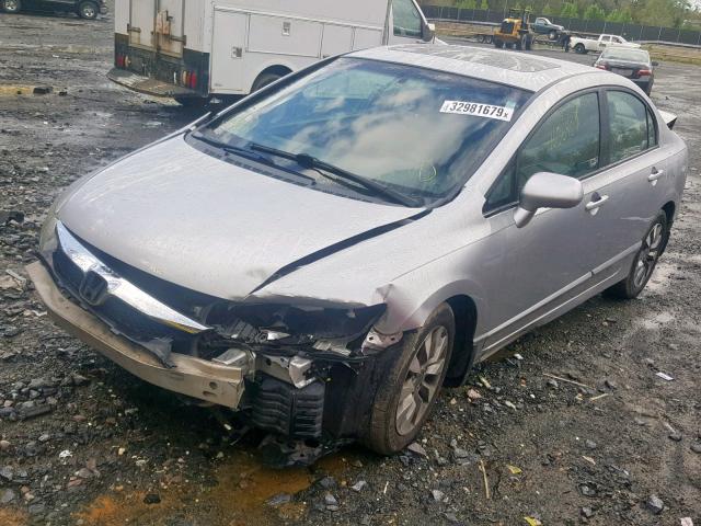 2HGFA16969H357423 - 2009 HONDA CIVIC EXL SILVER photo 2