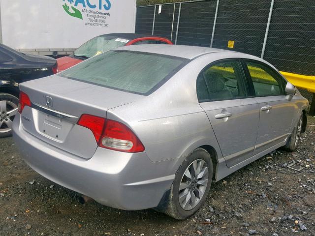 2HGFA16969H357423 - 2009 HONDA CIVIC EXL SILVER photo 4