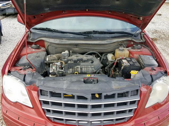 2A8GM68X77R337099 - 2007 CHRYSLER PACIFICA T RED photo 7