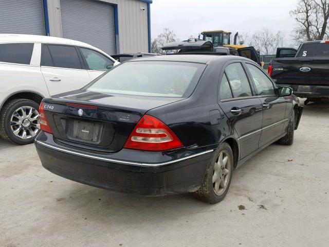 WDBRF61J83F373447 - 2003 MERCEDES-BENZ C 240 BLACK photo 4