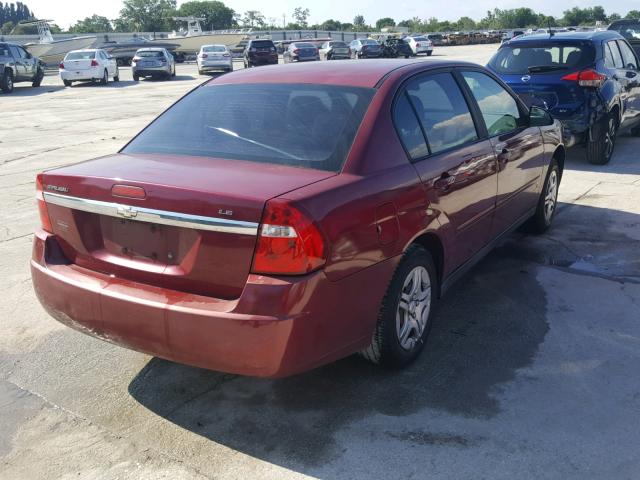1G1ZS58F97F291928 - 2007 CHEVROLET MALIBU LS 红色 照片 4
