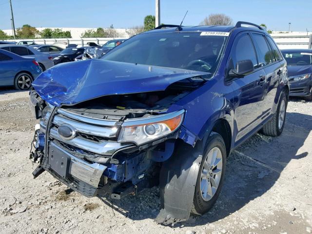 2FMDK3GC0DBC05508 - 2013 FORD EDGE SE BLUE photo 2