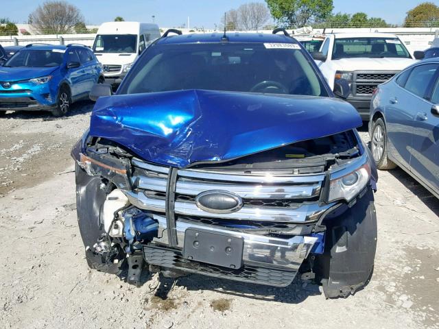 2FMDK3GC0DBC05508 - 2013 FORD EDGE SE BLUE photo 9