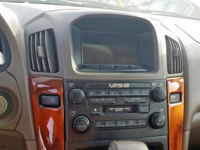 JT6HF10U9Y0098331 - 2000 LEXUS RX 300 SILVER photo 9