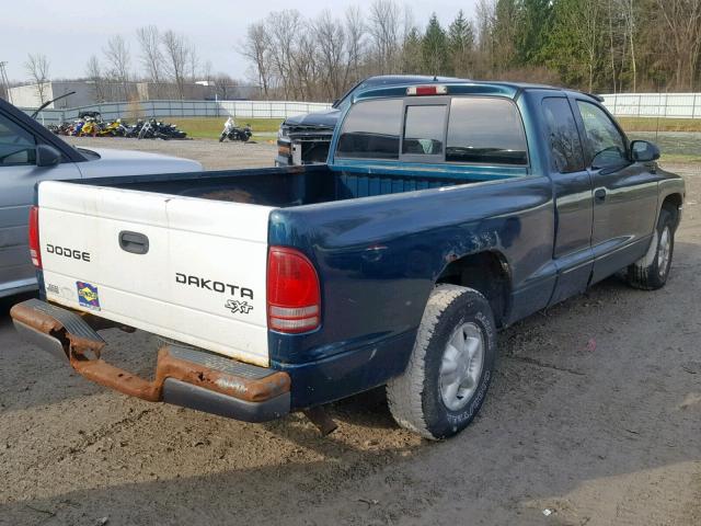 1B7GL22X0WS709374 - 1998 DODGE DAKOTA GREEN photo 4