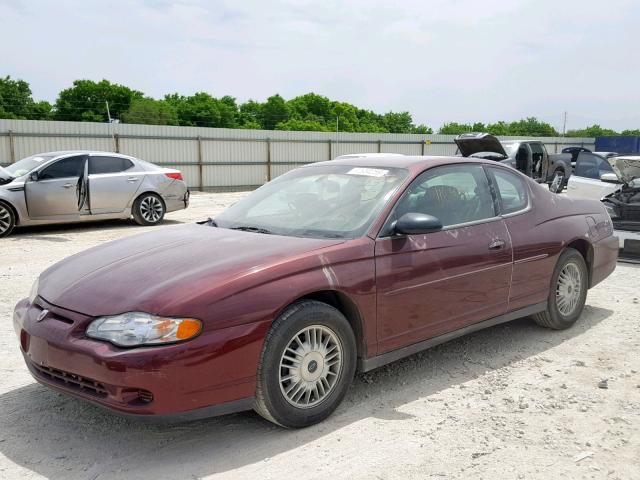 2G1WW12E2Y9234061 - 2000 CHEVROLET MONTE CARL 栗色 照片 2