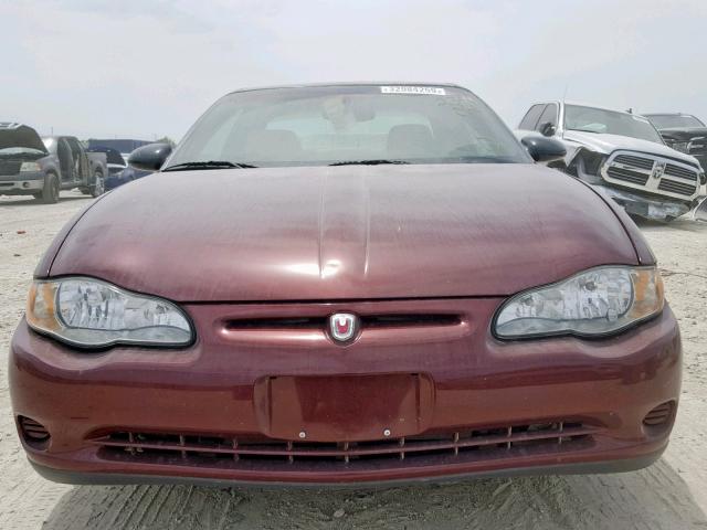 2G1WW12E2Y9234061 - 2000 CHEVROLET MONTE CARL 栗色 照片 9