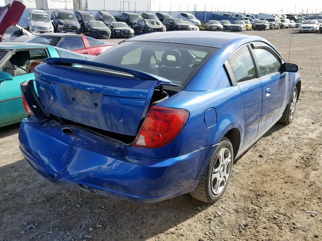 1G8AV12FX4Z219430 - 2004 SATURN ION LEVEL BLUE photo 4