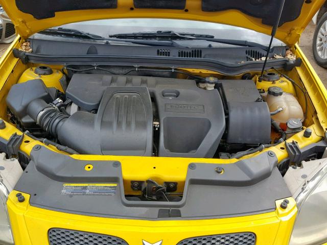 1G2AN18H897118750 - 2009 PONTIAC G5 GT YELLOW photo 7