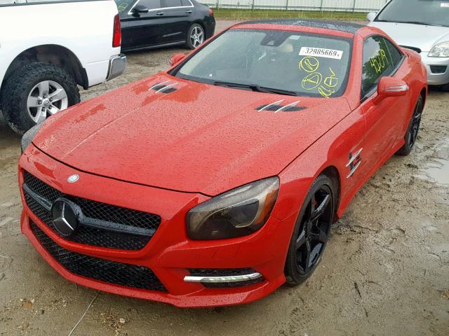 WDDJK7DAXEF026075 - 2014 MERCEDES-BENZ SL 550 RED photo 2