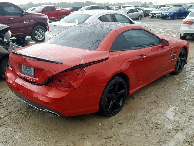 WDDJK7DAXEF026075 - 2014 MERCEDES-BENZ SL 550 RED photo 4