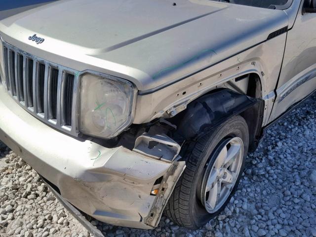 1J8GP58K49W529404 - 2009 JEEP LIBERTY LI SILVER photo 9