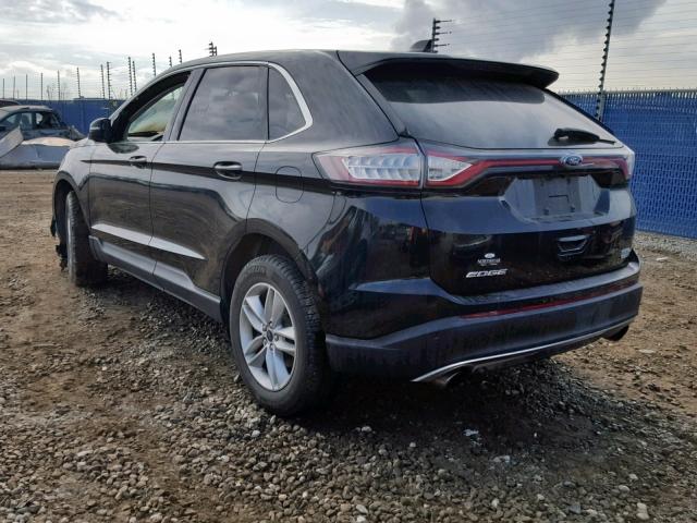 2FMPK4J94GBB19719 - 2016 FORD EDGE SEL BLACK photo 3