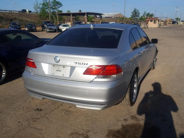 WBAHL83566DT06862 - 2006 BMW 750 I SILVER photo 4