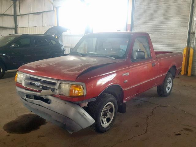 1FTCR10A1SUC12175 - 1995 FORD RANGER MAROON photo 2