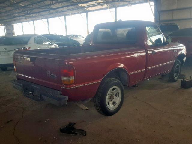 1FTCR10A1SUC12175 - 1995 FORD RANGER MAROON photo 4