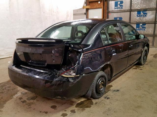 1G8AZ52FX3Z111870 - 2003 SATURN ION LEVEL BLACK photo 4