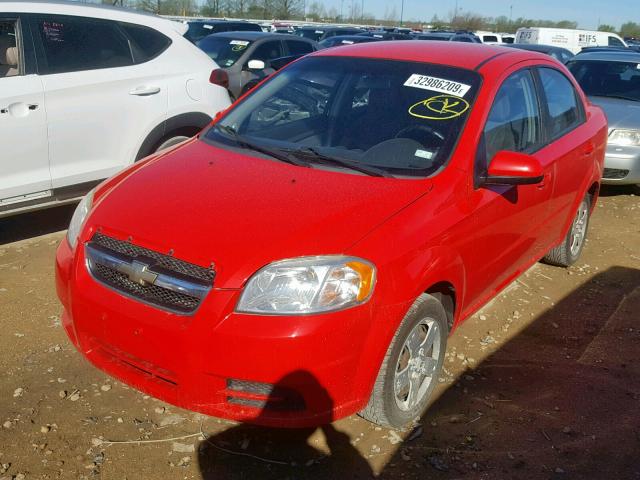 KL1TD5DE0AB104313 - 2010 CHEVROLET AVEO LS RED photo 2