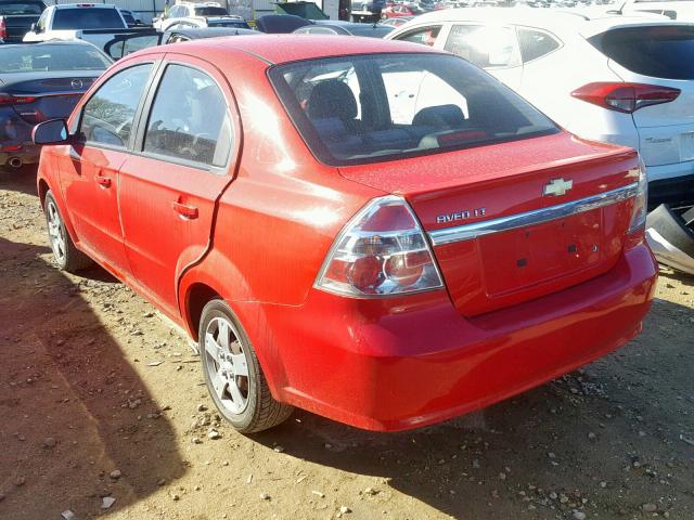 KL1TD5DE0AB104313 - 2010 CHEVROLET AVEO LS RED photo 3