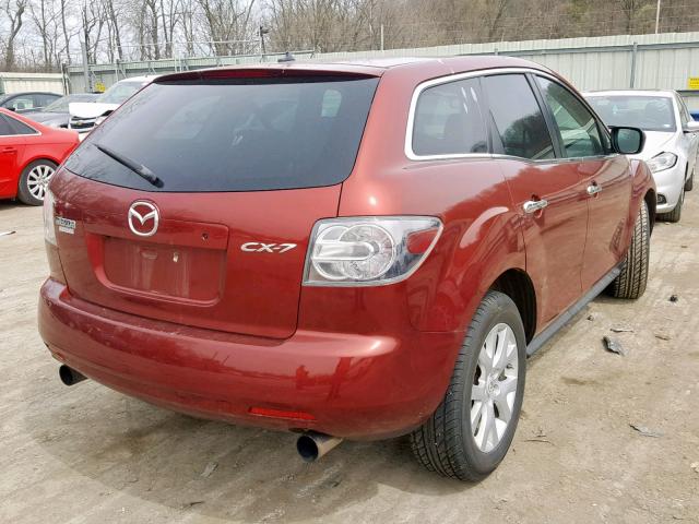 JM3ER29L070101951 - 2007 MAZDA CX-7 RED photo 4