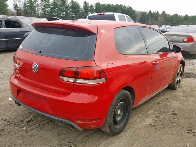 WVWED7AJ5CW079578 - 2012 VOLKSWAGEN GTI RED photo 4